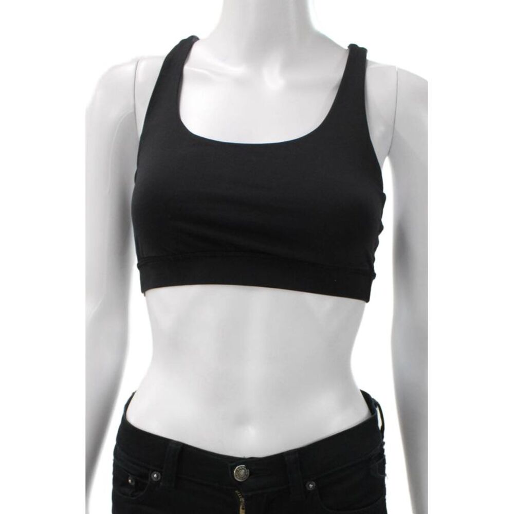 Lululemon Womens Strappy Racerback Sports Bra Solid Black Size 6